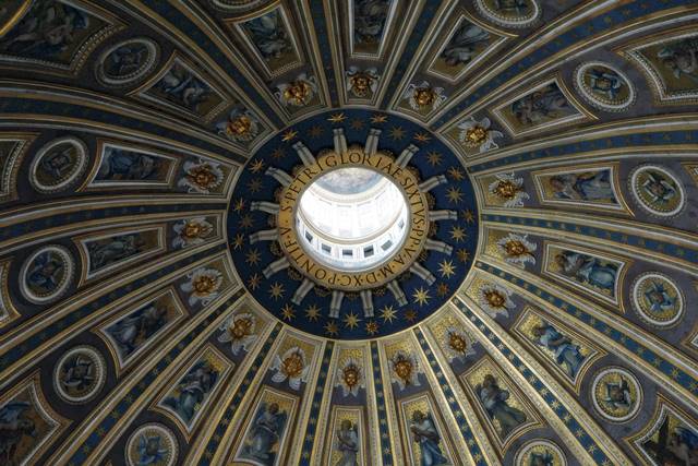 The dome of the Sistine Chapel in the Vatican Painted by Michelangelo during Italian Renaissance 