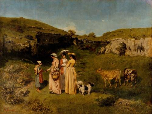 Young ladies of the Village by Gustave Courbet